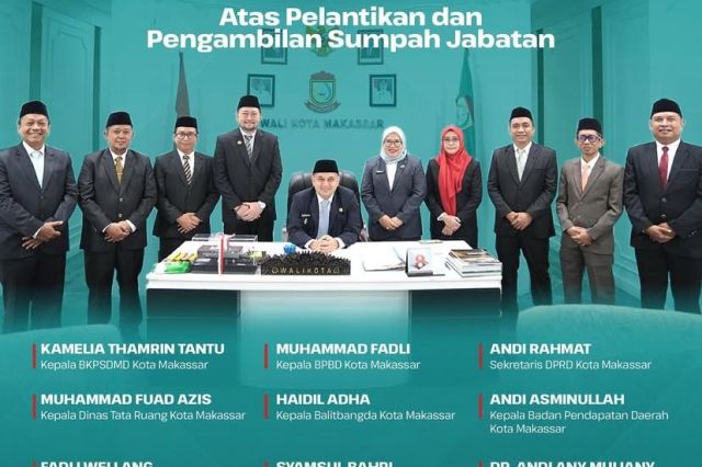 Bappeda Ucapkan Selamat Pelantikan Untuk Jajaran Pejabat Baru Lingkup Pemkot Makassar