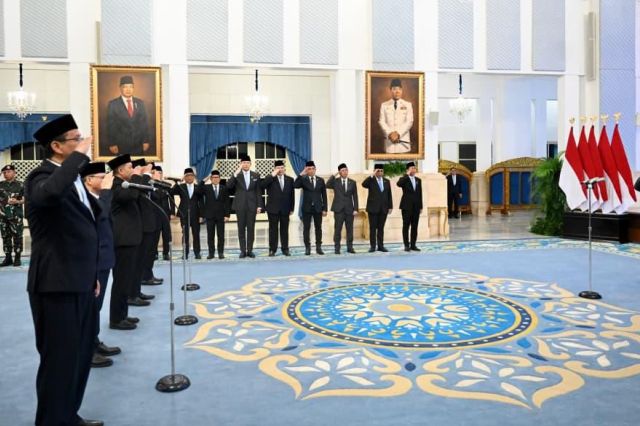 Presiden Prabowo Resmi Lantik Empat Menteri Baru dan Satu Wakil Menteri Kabinet Merah Putih