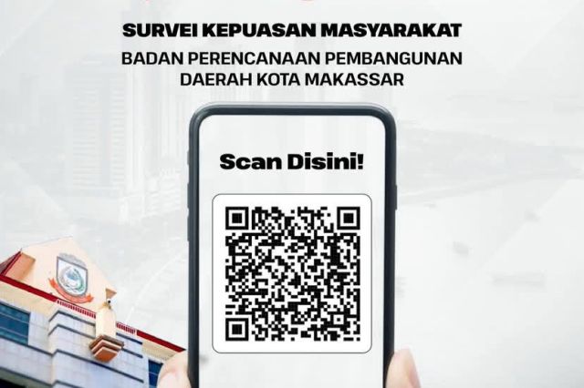 Bappeda Luncurkan QR Kode Melalui Media Resmi Untuk Galang Survei Kinerja Bappeda Kota Makassar