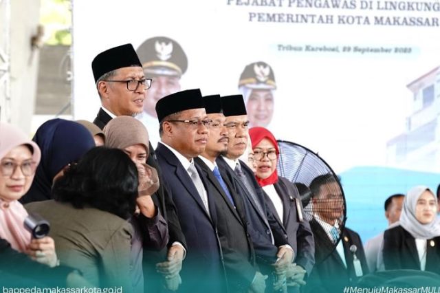 Bappeda Hadiri Pelantikan dan Sumpah Jabatan Pengawas Baru Kelurahan Pemkot Makassar 2025