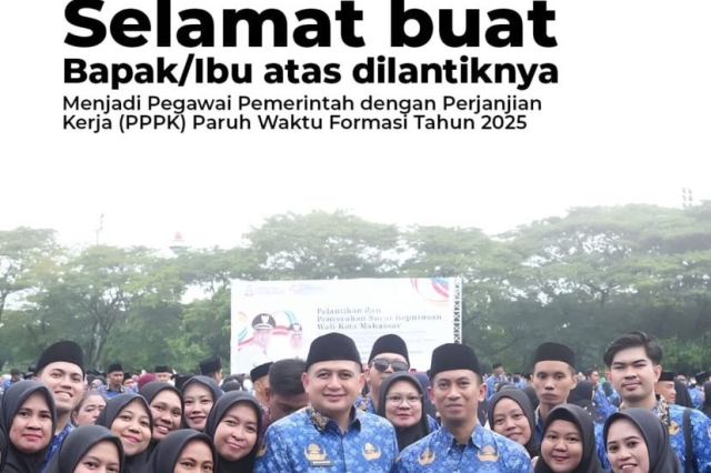Pelantikan PPPK Paruh Waktu Dinas Lingkungan Hidup Kota Makassar Tahun 2025