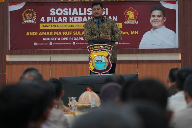 Andi Amar Ma'ruf Sulaiman Gelar Sosialisasi 4 Pilar di Polres Bone