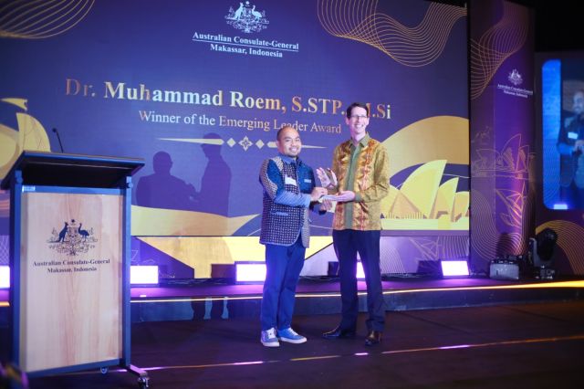 Kepala Diskominfo Makassar, Muhammad Roem Dinobatkan Emerging Leader oleh Konsulat Australia