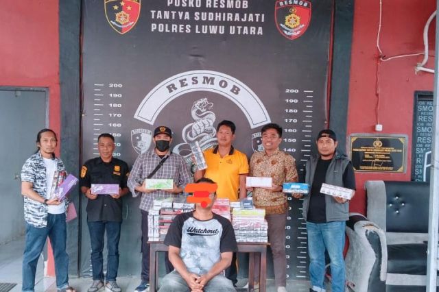 Polres Luwu Utara Berhasil Amankan 1.207 Bungkus Rokok Ilegal