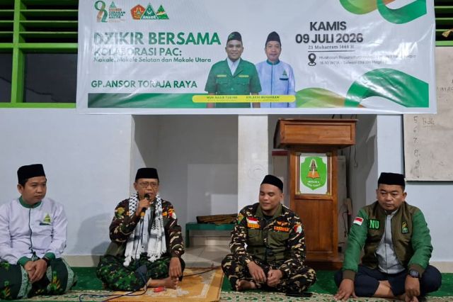 Kolaborasi Tiga PAC, PC GP Ansor Toraja Raya Gelar Dzikir Bersama