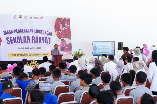 Gubernur Andi Sudirman Resmi Buka MPLS Sekolah Rakyat Terintegrasi 3 Sulsel