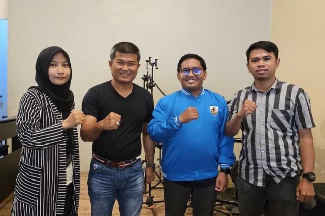 Camat Mamajang dan Plt. Ketua KNPI Mamajang duduk bersama Dua Kandidat Calon Ketua KNPI Mamajang