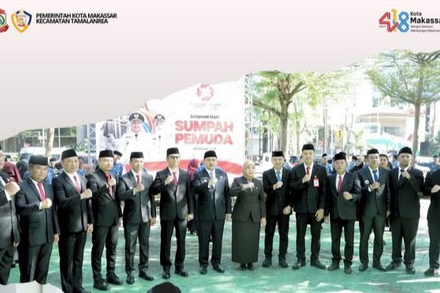 Camat Tamalanrea Hadiri Upacara Peringatan Hari Sumpah Pemuda