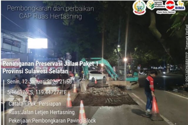 Perbaikan Jalan Hertasning Segera Rampung, Gubernur Sulsel Minta Warga Bersabar