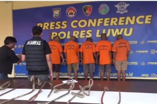 Lima Pencuri Kabel Tembaga Tower PLN di Luwu Ditangkap, Satu Masih Buron