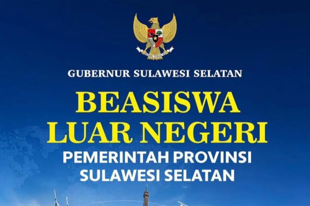 Beasiswa Luar Negeri S1 Pemprov Sulsel Dibuka, Gubernur Dorong Lahirnya SDM Unggul