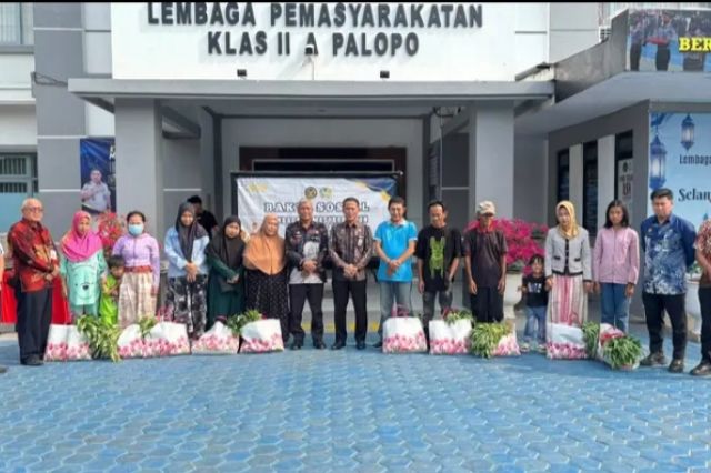 Lapas Kelas IIA Palopo Banjir Kepedulian, Keluarga Warga Binaan Disentuh Bantuan Sembako