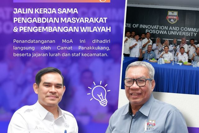 Kolaborasi Level Up! Unibos dan Pemerintah Kecamatan Panakkukang Resmi Jalin Kerja Sama Pengabdian Masyarakat Berkelanjutan