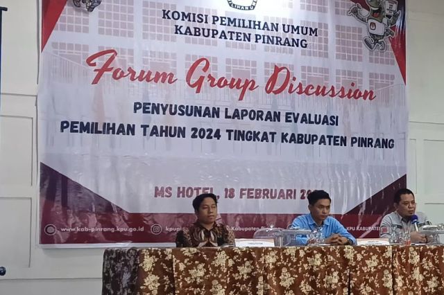 KPU Pinrang Gelar FGD Penyusunan Laporan Evaluasi Pemilihan 2024