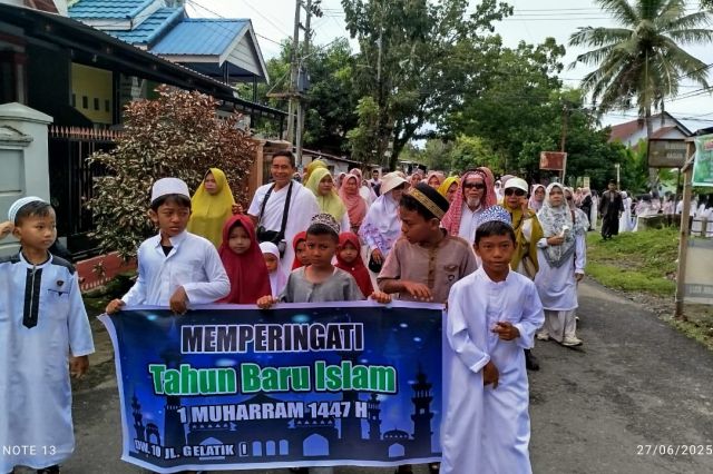 Semarak Pawai Hijrah 1447 H, Warga Perumnas Tumpah Ruah di Jalan