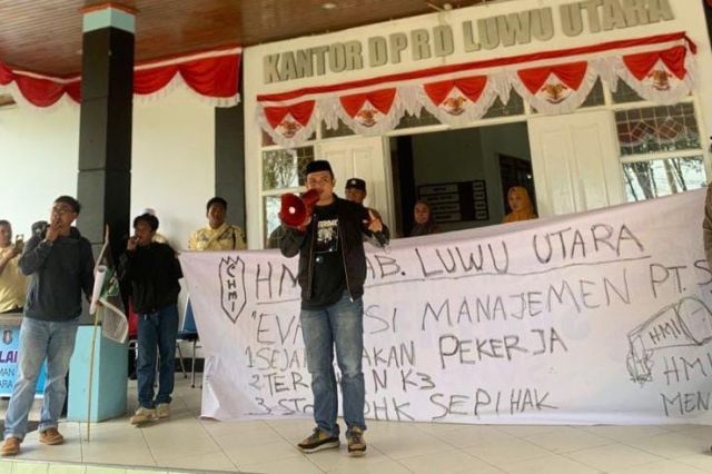 HMI Luwu Utara Gugat PT.SSS: Limbah Sawit, Buruh Tersakit