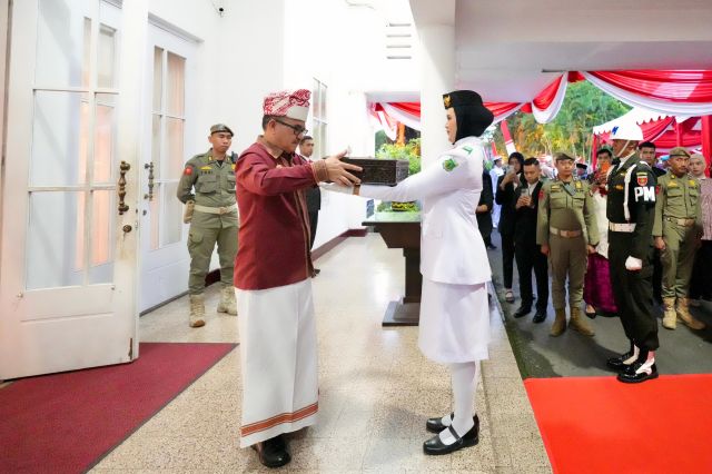 Paskibraka Sulsel Tuntaskan Tugas di HUT ke-80 RI, Gerimis Tak Surutkan Semangat